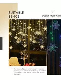 Natal floco de neve LED string luzes piscando fada cortina luzes extravagante festa de feriado decoração de ano novo 2024 - Wolf Magazine