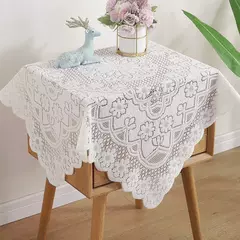 Toalha De Mesa De Renda Branca, Cobertura De Mesa De Jantar, Decoração De Festa De Casamento, Tampas De Mesa, Sala De Estar, Decoração De Mesa