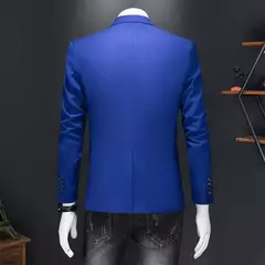 Blazer Casual de Negócios Masculino, Jaqueta Monocromática, Casacos Oversize, Smoking Masculino, Roupas de Marca, Roupas de Trabalho, Plus Size M-6XL na internet