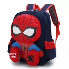 Disney-Spiderman Mochilas para Estudantes, Super Heroes School Bag, Cartoon 3D Stereo, Kindergarten Backpack, Children's Travel Bag, Gift - loja online