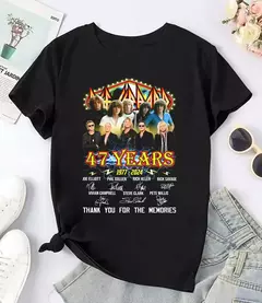 Camiseta Def Leppards masculina e feminina, blusa de manga curta, tamanho grande, streetwear de verão, camiseta gráfica banda rock, Journey Merch - loja online