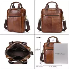 Westal Couro Genuíno Crossbody Messenger Bag, Sacos de Ombro dos homens, 13.3 "Laptop Pasta, Homem Bolsas, 8577 - loja online