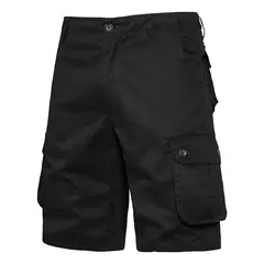 Shorts de praia largas para homens, macacão de bolso múltiplo, calça níquel confortável de algodão para o verão, esportes casuais ao ar livre - Wolf Magazine