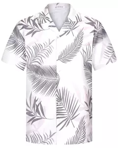 Camisa havaiana masculina de botão manga curta, estampada em coqueiro, camisa aloha, camisa casual de praia, plus size, moda verão, 6XL - loja online