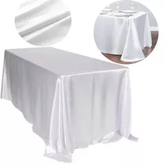 Retângulo cetim toalha de mesa para casamento, pano branco para o Natal, Baby Shower, aniversário, eventos, banquete, Home Decor, mesa de jantar - comprar online