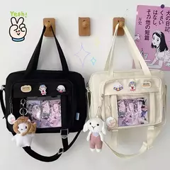 Imagem do Bolsa Crossbody de Nylon Transparente para Mulheres Bolsa de Ombro Bolsa JK Meninas Japonesas do Ensino Médio, Bolsa de Livro Transparente, Segundo Elemento