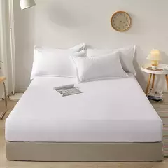 100% algodão cabido folha com faixas elásticas antiderrapante ajustável colchão cobre para único cama king queen duplo, 140/160/200cm - comprar online