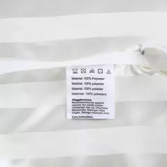 Satin Striped Duvet Cover, sedoso como edredão, conjunto de cama de luxo, completo, rainha, rei, solteiro, duplo tamanho, marfim White Stripe - comprar online