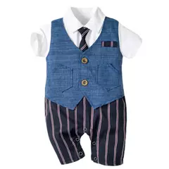 Roupa de aniversário de algodão para recém-nascidos, macacão formal, macacão infantil, roupas para 3, 6, 9, 12, 18, 24 meses, verão