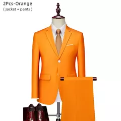 Terno de casamento fino com três peças para homens, conjuntos monocromáticos de negócios e escritório, blazer grande, calça e colete, moda luxo na internet