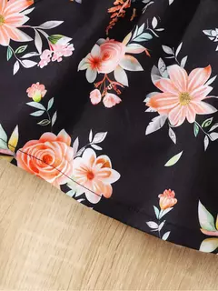 Vestidos estampados florais sem mangas com arco para criança, roupas de verão, estilo pastoral, festa de casamento, 0 a 3 anos - Wolf Magazine