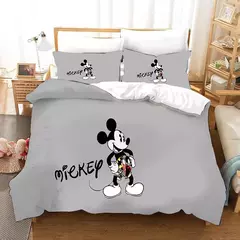 Disney Mickey Mouse Conjunto de cama para meninos, colcha única, capa de edredão, decoração do quarto infantil, queen e king size, quarto casal, 3 PCs - comprar online