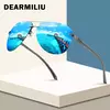 DEARMILIU-Óculos de sol de aviação para homens e mulheres, armação, motorista clássico, revestimento polarizado, óculos espelho, A143, 2022