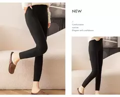 Leggings Slim Fit de Alta Elasticidade, 100% Cashmere, Cor de Carne, Casual, Versátil, Glamourosa - Wolf Magazine