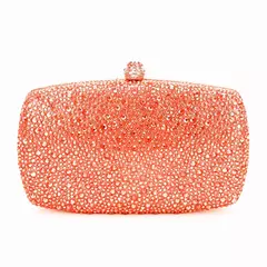 Bolsa noite strass para mulheres, bolsas de casamento, corrente de cristal, ouro, prata, pedras da noite, marrom, verde, pedras azuis - Wolf Magazine