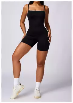 Macacão feminino de ioga, macacão esportivo, academia fitness, macacão de treino, regata, shorts, conjunto bodysuit, camisola, primavera, verão, 2022 - Wolf Magazine