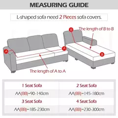 Tampa de veludo grosso do sofá para a sala de estar, tampa elástica, sofá de canto em forma L, estiramento, 1,2, 3,4 Seater - comprar online