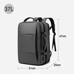 BANGE-Men's Waterproof Expansível Laptop Mochila, Grande Capacidade, Caminhadas Saco De Viagem, Mochilas Masculinas, 17,3";;VERDADEIRO;;"Blue 37L - Wolf Magazine