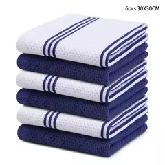 Olanly-Absorvente Algodão Cozinha Toalha, Waffle Weave Stripe, Dishcloth macio, Panos de limpeza, Casa, Secagem, 4 pcs, 6pcs - comprar online