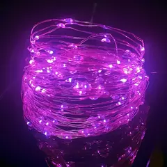 Copper Wire LED String Lights Caixa de bateria, Iluminação do feriado, Luzes de fadas para o Natal, Decoração de casamento, 1m, 2m, 5m, 10m, 20m - loja online