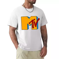 Camiseta retrô da música rap rock MTV, camiseta de manga curta Harajuku, tops gráficos 100% algodão, vintage