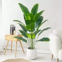 Grande palmeira tropical artificial, folhas de bananeira falsos, monstera plástico, para casa, jardim, decoração do partido, 1pc - comprar online