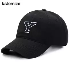 Boné bordado de algodão macio, letra inicial A-Z Snapback Caps para homens e mulheres, elegante equipe esporte viseiras, preto, alta qualidade na internet