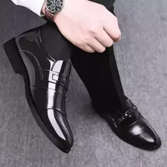 Sapato de Luxo Masculino, Mocassins Elegantes, Festa de Casamento, Alta Qualidade, Homem Social, Dedo Do Pé Redondo, Escritório na internet