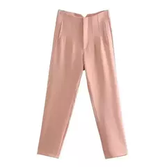 TRAF-Calças de escritório de cintura alta femininas, calças formais de escritório, calças lápis, pretas, rosa, brancas para senhoras, moda - comprar online