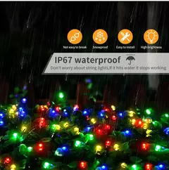 Imagem do Impermeável LED Christmas Lights, Fairy Garland String Light, Jardim ao ar livre, Casa, Decoração de Festa de Ano Novo, Feriado, 50m, 100m, 24V