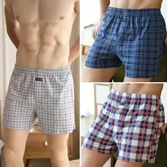 Cuecas masculinas de algodão de cintura alta, calças allo de cintura alta com pijama em casa, cuecas boxer plus size na internet