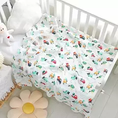 Bebê recém-nascido Swaddle Blanket, Algodão De Musselina De Duas Camadas, Gaze De Banho Infantil, Envoltório Infantil, Capa Do Carrinho, Macio, 110x120cm - comprar online