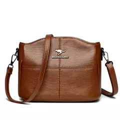 Sacola de couro bordado para mulheres, bolsas femininas, bolsa de ombro, pequenos sacos crossbody, alta qualidade, 2022 - loja online