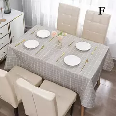 Imagem do Toalha de mesa impressa em estilo nórdico, capa de pano impermeável, à prova de óleo, decoração doméstica, retângulo, mesa de jantar, guia, a9e6