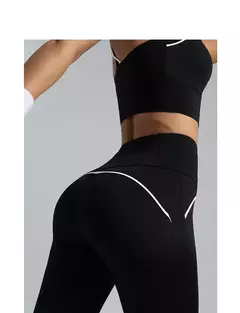 Imagem do PINGNIAO-Calças e Sutiã Yoga de Cintura Alta para Mulheres, Alça Cruzada, Terno Esportivo, Fitness Wear, Design De Linha