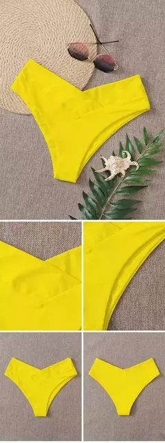 Tanga brasileira de biquíni para mulheres, semi-banho, roupa de praia sexy V cheeky, banho preto para senhoras, natação - comprar online