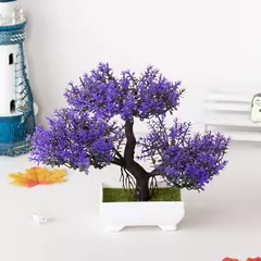 Plantas de plástico artificiais bonsai pequeno vaso de árvore planta falsa vaso de flores arranjo de jardim ornamentos quarto decoração de mesa de casa na internet