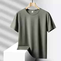 Camiseta esportiva de secagem rápida masculina, blusa de mangas curtas, casual preta e verde, camiseta de ginástica, roupas de verão, tamanho grande 6XL 7XL, 2024 na internet