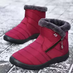 Mulheres Botas Watarproof Ankle Boots Para As Mulheres Sapatos de Inverno Manter Botas de Neve Quente Feminino Zipper Botines Botas Inverno Mujer - Wolf Magazine