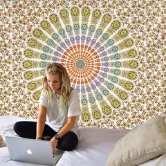 Imagem do Mandala Tapeçaria para Decoração de Casa, Beach Yoga Mat, Colcha de Mesa, Pendurado, Boêmia, Indiano, Hippie, Quente, Novo, 210x148cm