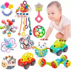 Imagem do Baby Chocalhos Brinquedos Newborn Sensory Teether Baby Development Games Brinquedos Infantis Educacionais Para Bebês Brinquedos Do Bebê 0 6 12 Meses