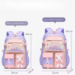 Imagem do Mochila das meninas da escola primária, saco leve infantil, sacos impermeáveis, mochila colorida de viagem, presentes, Kawaii, 2024