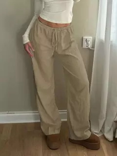 Sweetown-Calça feminina de perna reta, calça solta, casual boho, simples, preguiçosa, confortável, férias de verão - loja online