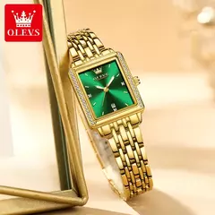 Olevs relógios femininos de luxo dourado aço inoxidável relógio feminino luminoso à prova d' água relógio de pulso de quartzo relógios de moda para mulheres - Wolf Magazine