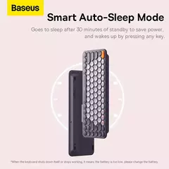 Baseus-teclado bluetooth k01a, sem fio, para macbook, ipad, pc, tablet, laptop, mini, fino, sistema duplo, 2.4g, silencioso - comprar online