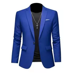 Blazer casual de negócios masculino, vestido de casamento noivo, tops de terno boutique, casaco monocromático, marca de alta qualidade, moda - comprar online