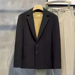 Blazer fino de negócios masculino, roupas estilo coreano, casaco casual, terno elegante, jaquetas marrons, de alta qualidade, 2024 - comprar online