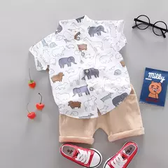 Moda Baby Boy's Suit Verão Casual Roupas Set Top Shorts 2PCS Baby Clothing Set Para Meninos Ternos Infantis Roupas para crianças - Wolf Magazine