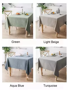 Toalha de mesa impermeável de algodão e linho, mesa retangular, anti-escaldante, high-end, pequeno, fresco - comprar online