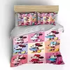 Mickey e Minnie Conjunto de cama para crianças, Fluffy Cartoon Comforter Cover, US Twin Bedclothes, Queen Size, macio, bebê, 3pcs